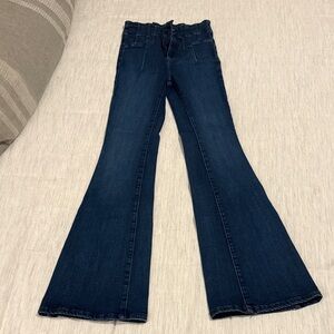 Free People Dark Blue Jayde Flare Jeans, High Waist